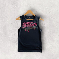MUSCULOSA ALGODON NEGRA BOYSKATE NIÑO