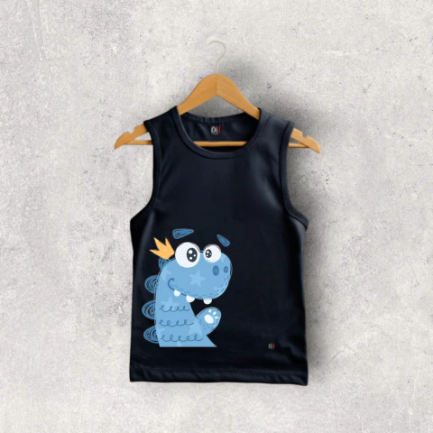 MUSCULOSA ALGODON NEGRA KIKODINO NIÑO