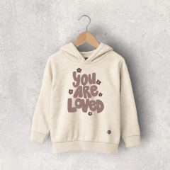 BUZO RUSTICO NATURAL LEYLA CON CAPUCHA NIÑA