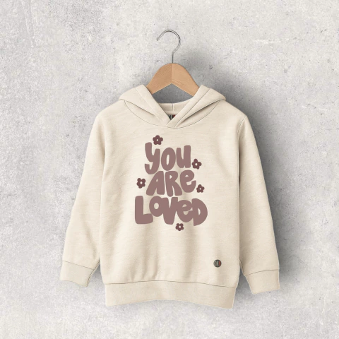 BUZO RUSTICO NATURAL LEYLA CON CAPUCHA NIÑA