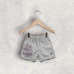 SHORCITO ALGODON JERSEY LEYLA BEBE GRIS MELANGE