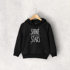 BUZO RUSTICO NEGRO SHINE NIÑO CON CAPUCHA - comprar online