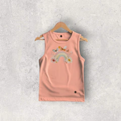MUSCULOSA ALGODON ROSA ARCOIRIS NIÑO - comprar online