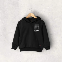 BUZO RUSTICO CAPUCHA NEGRO WILL NIÑO