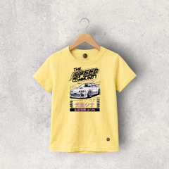 REMERA ALGODON MANGA CORTA AMARILLA PASTEL JAPON TEEN - comprar online