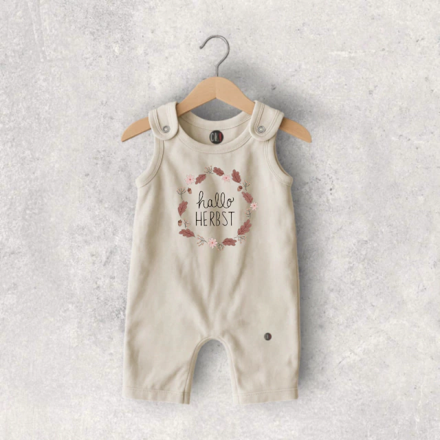 ENTERITO RUSTICO ALGODON CORTO HERBS NATURAL BEBE