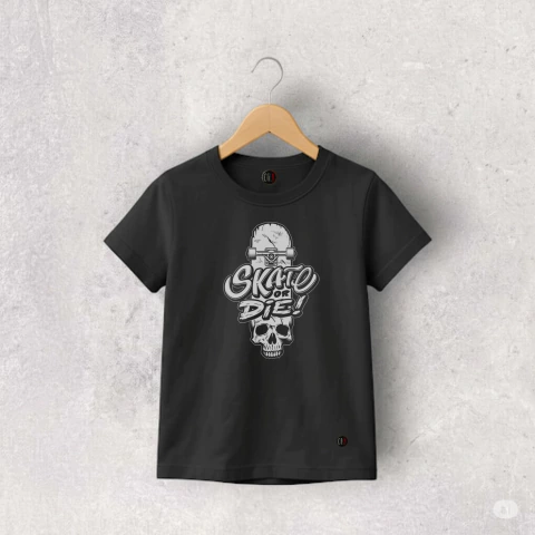 REMERA ALGODON NEGRA MANGA CORTA DED TEEN
