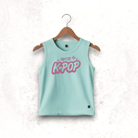 MUSCULOSA ALGODON AQUA KPOP NIÑO - comprar online