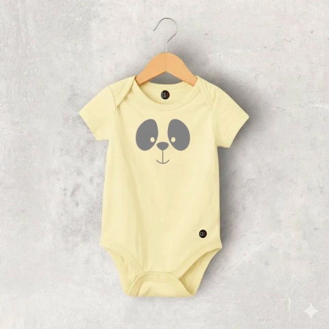BODY ALGODON MANGA CORTA AMARILLO PASTEL FACE BEBE - comprar online