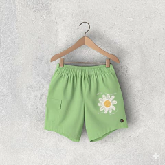 BERMUDA RUSTICA VERDE MENTA MARGARITA NIÑA - comprar online