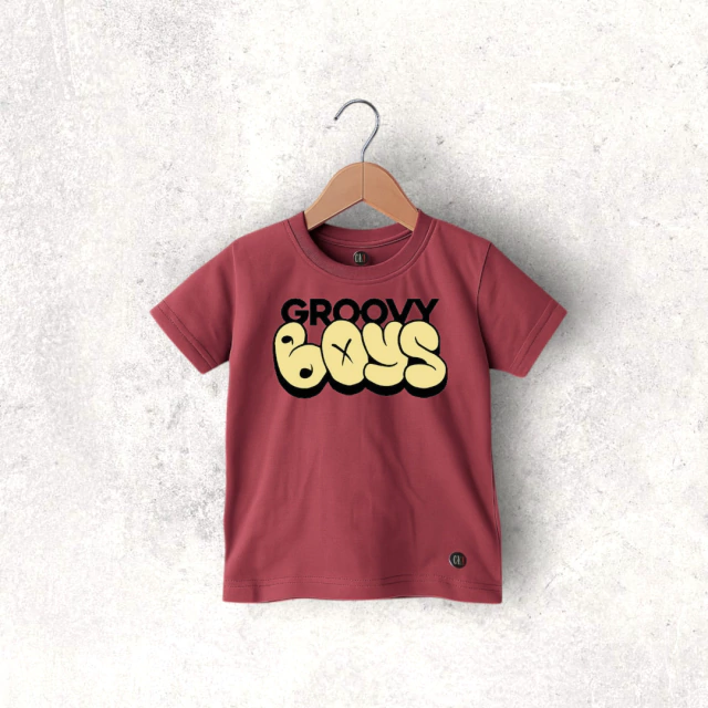 REMERA ALGODON BORDO MANGA CORTA GROOVY
