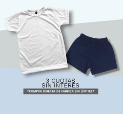 CONJUNTO ESCOLAR REMERA Y SHORCITO CORTO