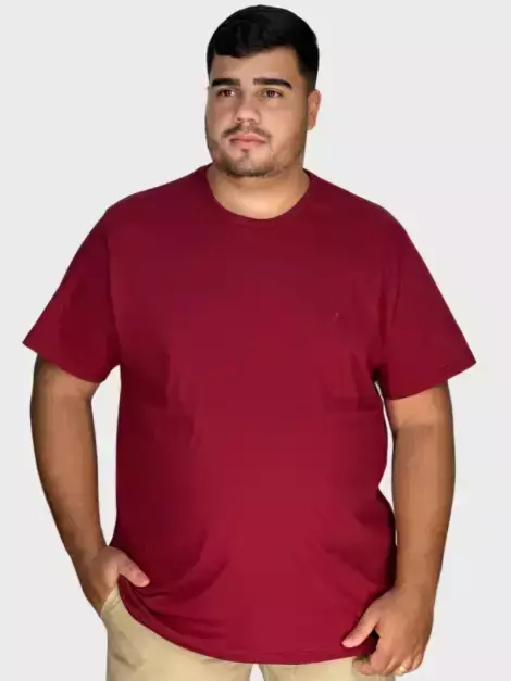 Camisa Gola Careca Plus Size Algodão