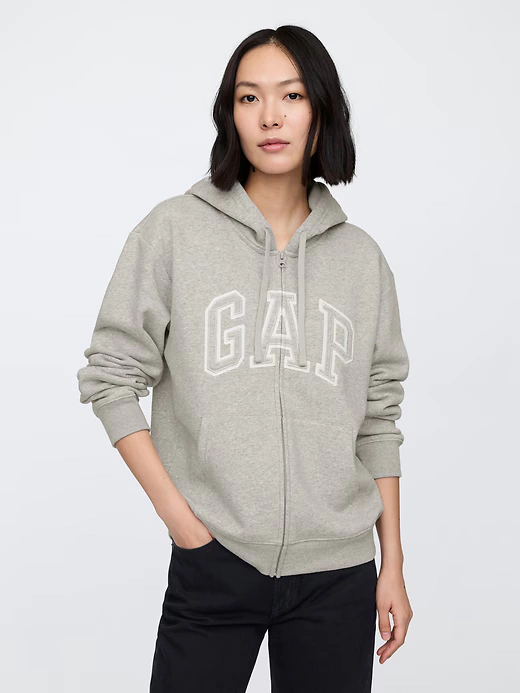Campera gap logo mujer light heather gris Eva Morena Marcas Importadas Originales