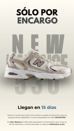 SÓLO POR ENCARGO - ZAPATILLAS NEW BALANCE 530 / BEIGE DORADO