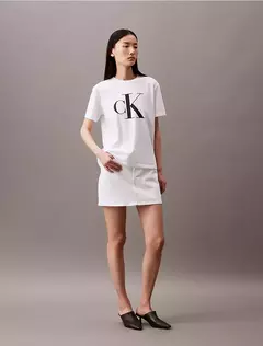 Remera Calvin Klein Mujer Brillant White en internet