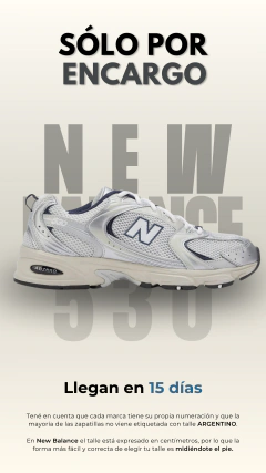 SÓLO POR ENCARGO - ZAPATILLAS NEW BALANCE 530 / BICOLOR PLATA-AZUL