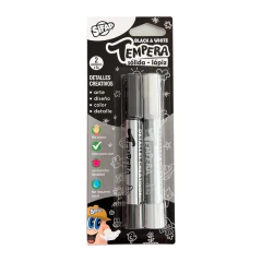 Tempera Lápiz Blanco/Negro SIFAP