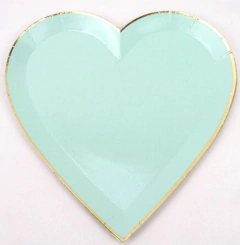 Platos Corazón c/ borde x10 - comprar online