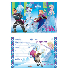 Invitaciones Frozen x10