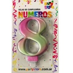 Vela Numero Iridiscente - tienda online