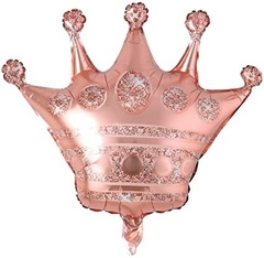 Globo Corona Rosa Gold Acetato
