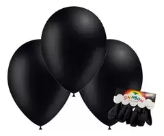 Globo Rainbow 12" 10 unidades. Negro