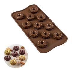 Molde Silicona Bombon Mini Rosquitas