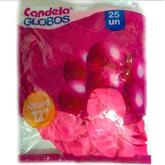 Globos Perlados Candela Rosa 12' x 25 un