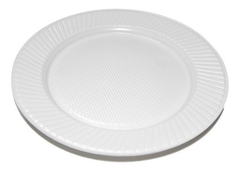 Platos plásticos blancos 22cm x50