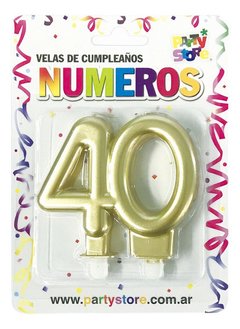 Vela Números Dorada en internet