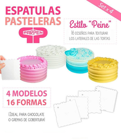 Set 4 Espátulas/Peines Parpen