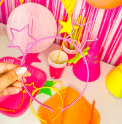 Vincha Fluo Estrella - comprar online