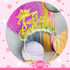 Vincha Feliz Cumpleaños Corona