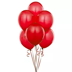 Globo Rainbow 12" 10 unidades. Rojo
