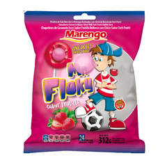 Chupetines Mr Floky Frutilla Chicle x 24un
