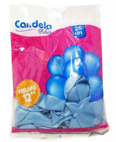 Globo Candela 12x25 Perlado Celeste