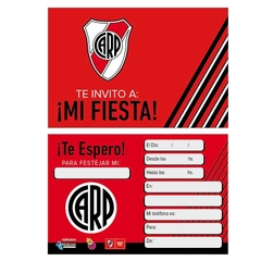 Invitaciones River x10