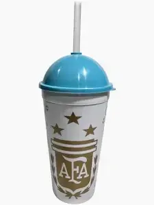 Vaso con tapa y bombilla AFA - comprar online