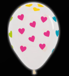 Globo làtex Corazón neón