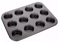 Molde Antiadherente Teflon Muffins X12 Cupcakes
