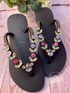 HAVAIANAS FLORZINHA PRETO