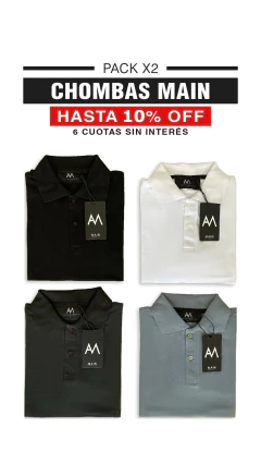 PACK X2 CHOMBAS PIQUE