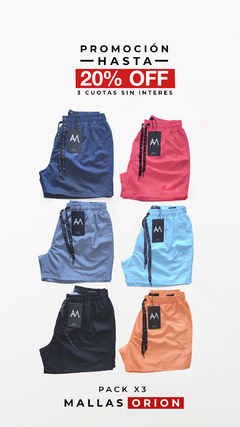 PACK X3 SHORT DE BAÑO ORION