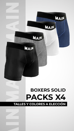 PACK X4 BOXER SOLID
