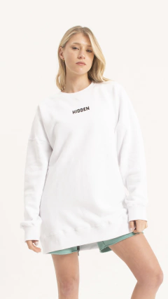 Buzo Oversize Hidden blanco