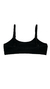 Top camiseta con bretel regulable para nena y teens color negro