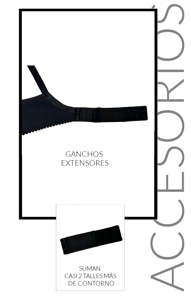 Gancho extensor para corpiño de 30mm color negro thumbnail 2