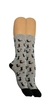 Soquete de mujer estampado ¨Gatos¨ color gris - comprar online