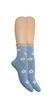 Soquete puño soft de mujer estampado ¨Flor¨ color celeste - comprar online